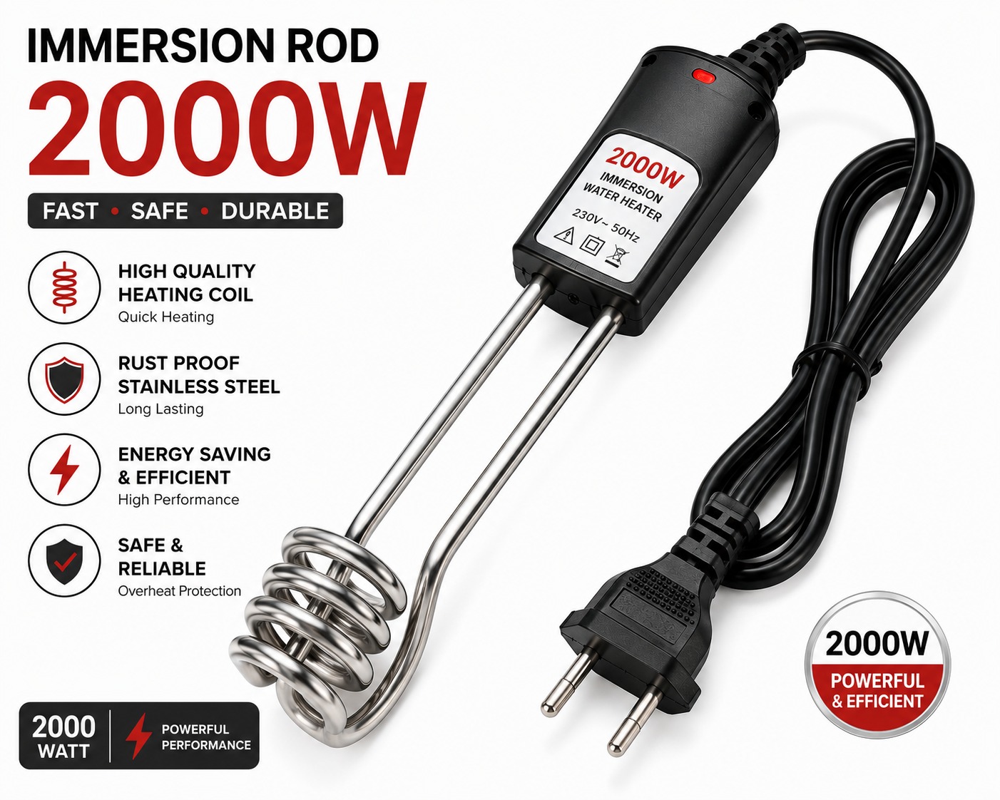 Semex HydroHeat Pro 2000W Immersion Rod